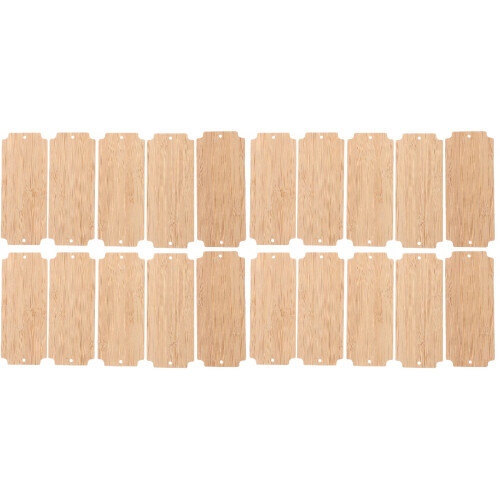 20Pcs Khaki Bamboo Rectangular Cutouts DIY Blank Bookmarks for Kids 2