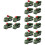 16Pcs Dark Green Miniature Pull Back Car Toys Plastic Kids Playthings 6