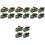16Pcs Dark Green Miniature Pull Back Car Toys Plastic Kids Playthings 3