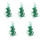5Pcs Green Hair Extensions Curly Dreadlock Human-Look High Temperature 5