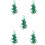 5Pcs Green Hair Extensions Curly Dreadlock Human-Look High Temperature 10