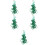 5Pcs Green Hair Extensions Curly Dreadlock Human-Look High Temperature 9