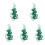 5Pcs Green Hair Extensions Curly Dreadlock Human-Look High Temperature 4