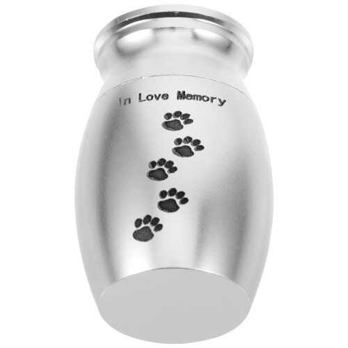 5Pcs Silver Mini Pet Urns Alloy Dog Cat Ashes Storage Container 1