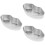 3Pcs Silver Stainless Steel Steamed Egg Bowls Multifunctional Home Use 8