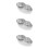 3Pcs Silver Stainless Steel Steamed Egg Bowls Multifunctional Home Use 9