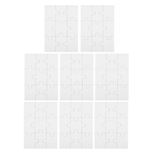 Thermal Transfer Blank Puzzle Pieces White Wood for Creative DIY 2