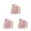 3Pcs Makeup Mixing Plate for Foundation Concealer Blending Pink PU 4