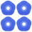 4Pcs Car Windshield Wiper Arm Hole Covers Blue Silicone Durable Pads 7