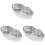 3Pcs Silver Stainless Steel Steamed Egg Bowls Multifunctional Home Use 4