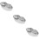 3Pcs Silver Stainless Steel Steamed Egg Bowls Multifunctional Home Use 10