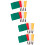 16Pcs Commanding Referee Flags Sweat-Absorbing Handles Assorted Colors 8