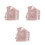 3Pcs Makeup Mixing Plate for Foundation Concealer Blending Pink PU 9
