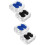 4Sets Compact Contact Lens Storage Box Plastic Durable Portable Case 4