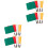 16Pcs Commanding Referee Flags Sweat-Absorbing Handles Assorted Colors 5