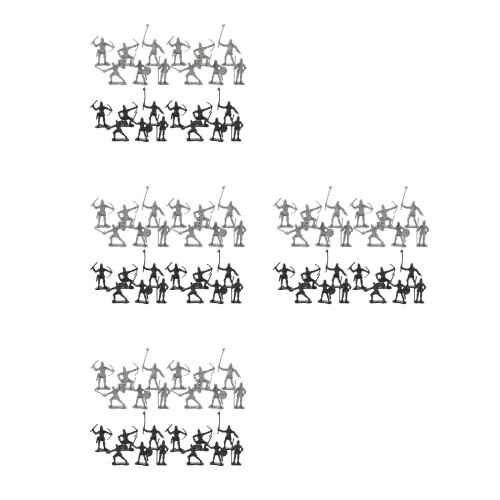4St Mini Leger Plastic Middeleeuwse Ridders Actiefiguren Set 2