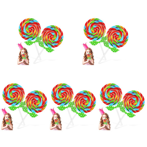 10Pcs Vibrant Lollipop Tree Topper Decor Fun Candy Props for Parties 1