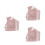 3Pcs Makeup Mixing Plate for Foundation Concealer Blending Pink PU 6
