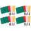 16Pcs Commanding Referee Flags Sweat-Absorbing Handles Assorted Colors 4
