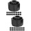 60Pcs Black Syringe Tip Caps Durable PP End Caps for Use 8