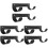 6Pcs Heavy Duty Iron Ironing Board Wall Hook Storage Hanger Black 4