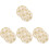 8Pcs Nonslip Decorative Cup Mats Cork White Pottery for Dining Table 4