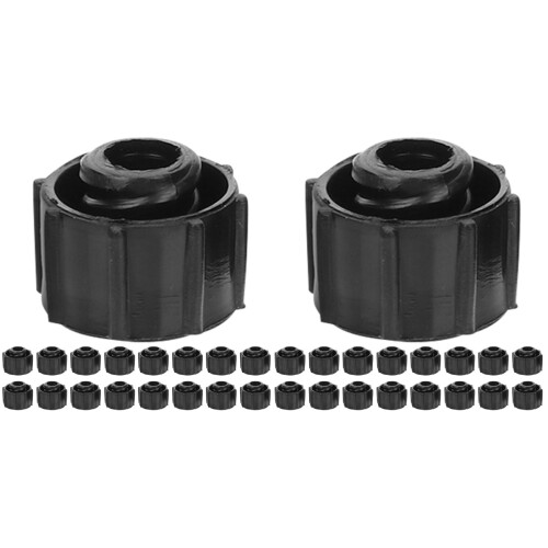 60Pcs Black Syringe Tip Caps Durable PP End Caps for Use 2