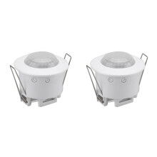 2X DéTecteur de Mouvement PIR Encastré au Plafond, DéTecteur RéGlable Infrarouge pour Couloir, EntrepôT, Escaliers, Porche, Interrupteur de Lampe