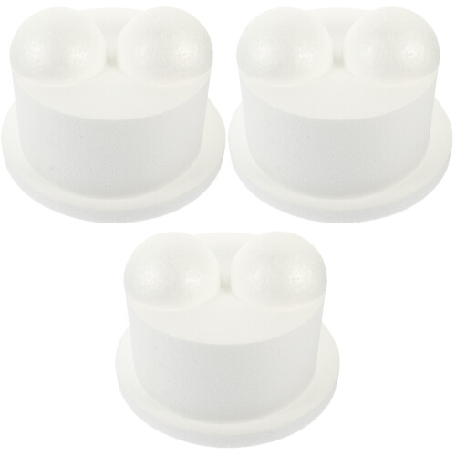 3St Wit Cake Dummy Foam Model Herbruikbaar Lichtgewicht Decoratie Tool 2