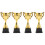 4Pcs Ceremony Trophy Prop for Students Creative Plastic Award 4