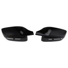 Cubierta del Espejo Retrovisor Lateral del Coche para  Serie 3 5 7 8 G20 G21 G28 320d 330e 330i G30 G38 G11 G12 G15 G16 LHD, Color Negro
