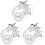 3St LED Selfie Ringlamp Wit Met Dimbare Make-Up En Videolicht 2