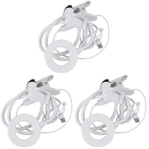 3St LED Selfie Ringlamp Wit Met Dimbare Make-Up En Videolicht 1