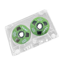 Double-Sided Color Housing Empty Tape Metal Can Record 55 Minutes Empty Tape Blank Cassette Tape,Green