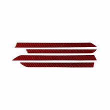 ABS Red Carbon Fiber Interior Door Decorative Strip Trim Decor Sticker for 10Th Gen 2016 2017 2018 2019
