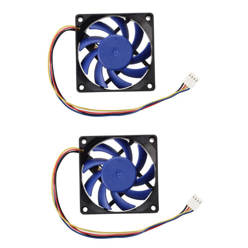 2X 12V  32 70mm 4-Pin Computer Case CFM PWM CPU PC Fan  & Black