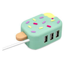 Cute USB Hub Portable Multi-Function Three-Port Hub Converter Splitter Hub for Office Supplies