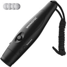 WANJOTEC Handheld Electronic Whistles for Referee Coaches Teacher, Camping Hiking Whistles with Lanyard Black