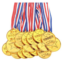 30 Stuks Gouden Plastic Winnaarsmedailles Award-Medailles voor Kinderen - Perfect voor Sport, Competitie en Feestartikelen