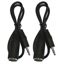 2 Stuks Type-A MIDI Naar 3,5 mm Adapter, 20 Inch Kabel, Audiolijn