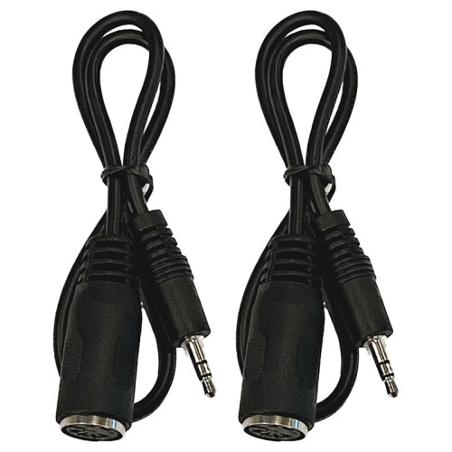 2 Pacotes de Adaptador MIDI Tipo A para 3,5 mm Cabo de 20 Polegadas, Linha de Áudio