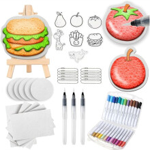 Tinta Mágica e Fofa, Kit de Pintura com Textura de Espuma, Kit de Pintura com Textura de Espuma 3D Mágica, Canetas de Desenho com Bolhas Faça Você