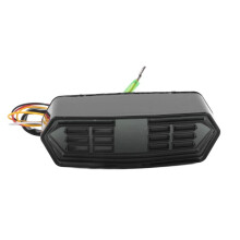 Motorcycle Brake Tail Light with Turn Signal Lights for Grom MSX125 CB650F CB650R CBR650F CTX700N, Smoked Lens