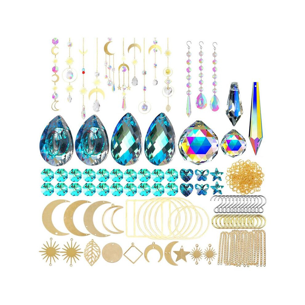 370 Pcs Crystal Suncatcher Kits Hanging Chandelier Crystals Prisms Parts Rainbow Maker Pendants Diy Sun Catchers Beads 6032708506489