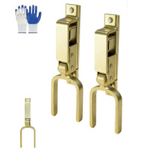 Heavy Duty OneHand Automatic Gate Latch, Rust Resistant Steel for Farm, Ranch, Backyard (2 Pcs)