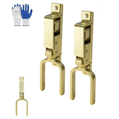 Heavy Duty OneHand Automatic Gate Latch, Rust Resistant Steel for Farm, Ranch, Backyard (2 Pcs)