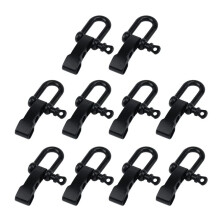 10 Pezzi Fibbia per Braccialetto Paracord, Chiusura per Grillo di Ancoraggio per Arco D Clip per Grillo Regolabile per Braccialetto di Sopravvivenza