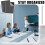 10 Pack Report Covers with 3 Prongs Fasteners,Presentation Folders, Plastic Report Folder with Black Back Covers 3
