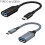 High Quality Data Cable Type-C to USB3.0 Transfer Cable for Mobile Tablet Computer Vehicle Extension Converter Gray 3