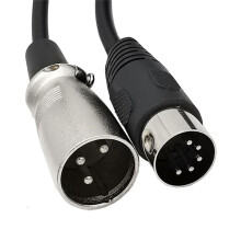 DIN 5 Pin to XLR 3 Pin Audio Cable for Match Music Instruments or Cables with MIDI or XLR DIN 5P Male to XLR Male